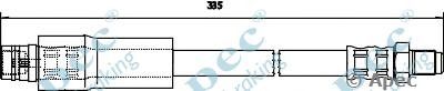 APEC BRAKING hos3765 -  Тормозной шланг